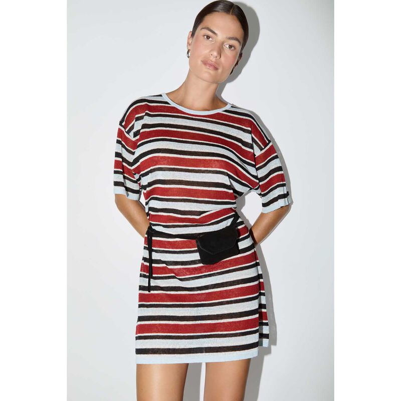 Zulu & Zephyr Bold Stripe T-Shirt Knit Dress image number 3
